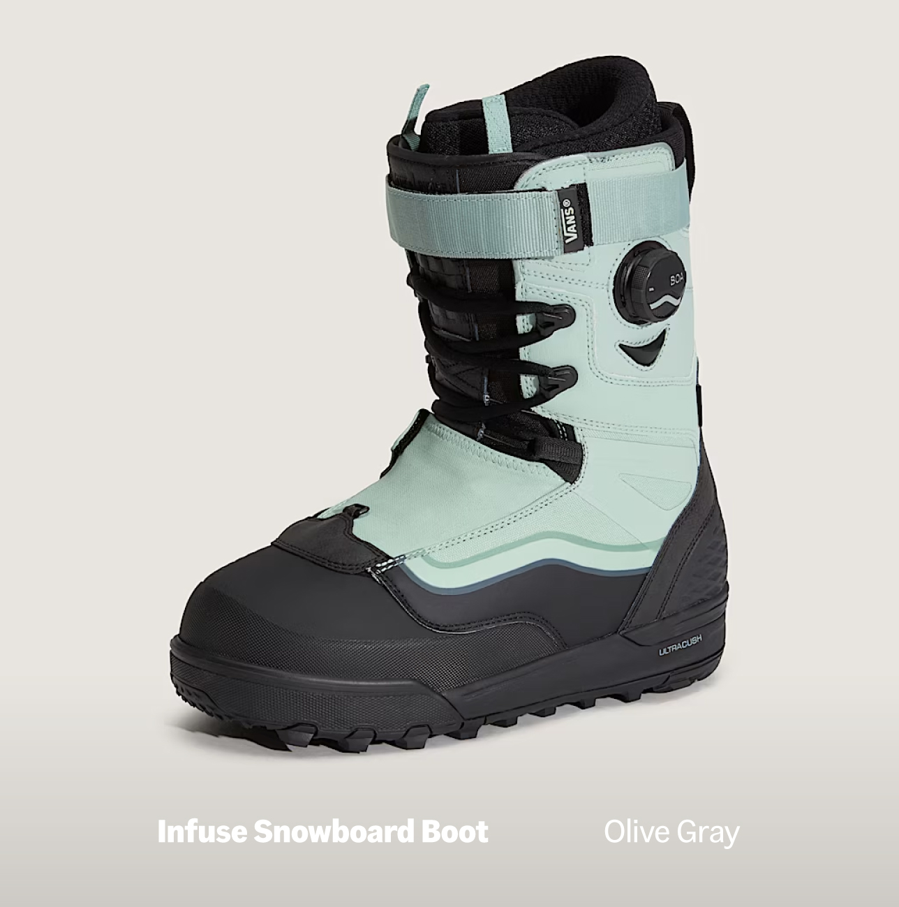 Vans Infuse Snowboard Boot color Olive Gray