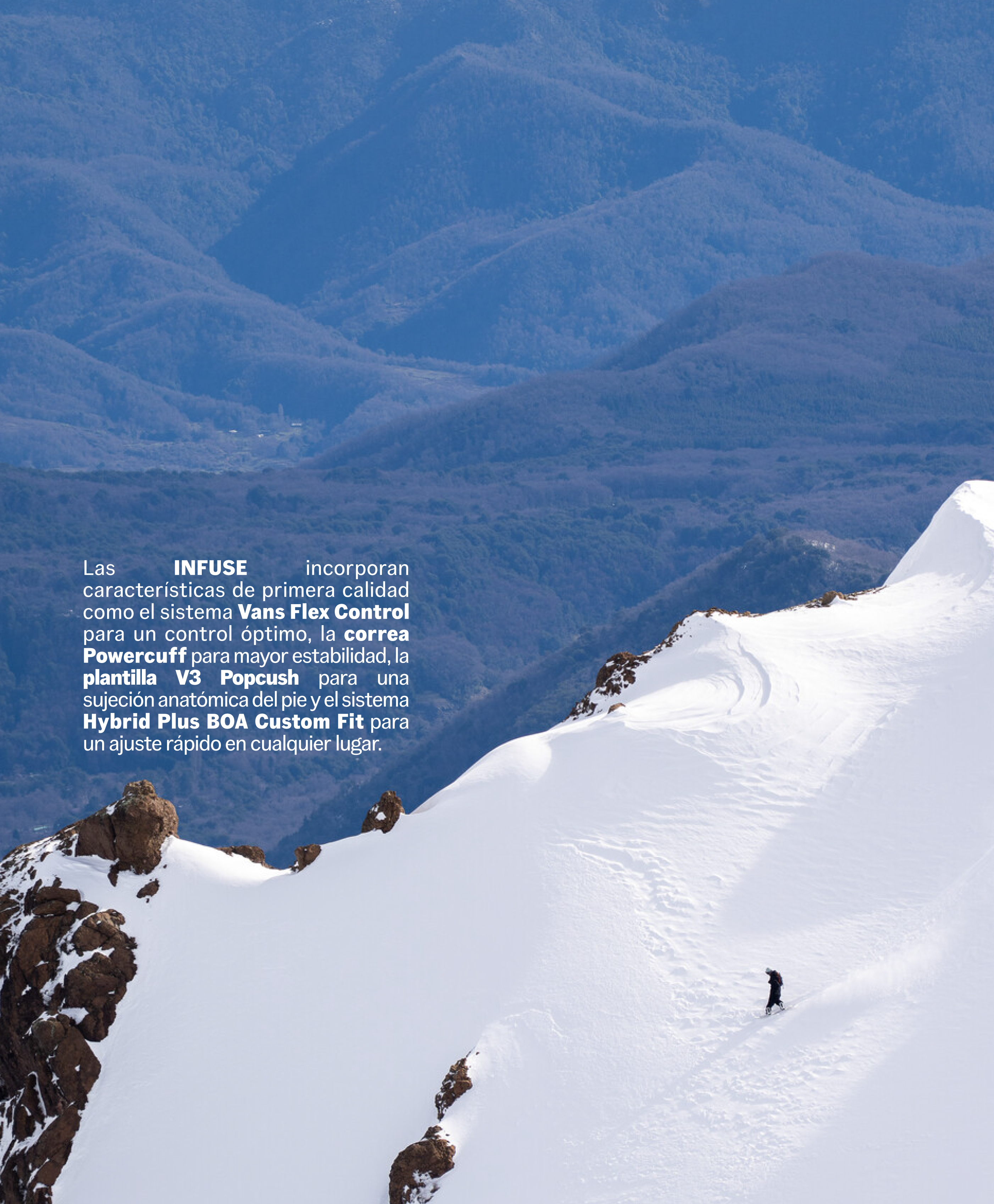 Paisaje de montaña nevada para Vans Snowboard Boots