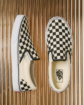 Vans Slip-On en damero blanco y negro